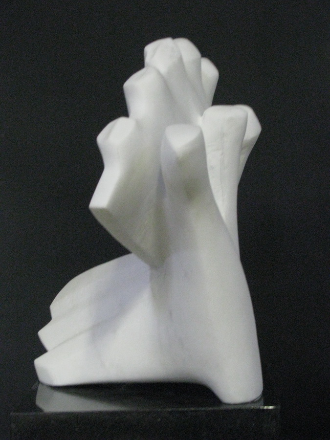 Une Nuit à Lisbonne,  voltooid 2010-2015, marmer (statuaria) 52x67x39