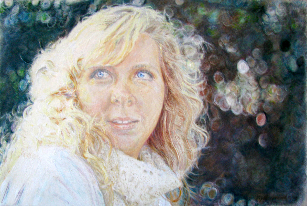 portret van een jonge vrouw..